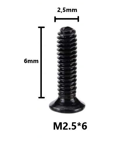 Болт M2.5 x 6.0 мм (10 шт)